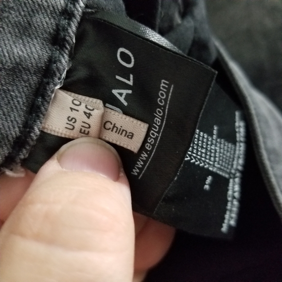 ESQUALO | black distressed copper stripe jeans - Picture 7 of 9